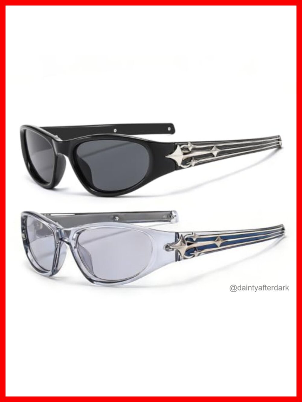 Oval Wrap Around Sunglasses UV400 Protection Small Face Unisex